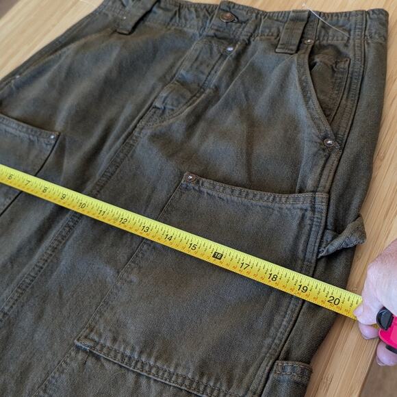 NWT Free People We The Free Harmonica Coated Denim Mid-rise Maxi Skirt, size 29 - Picture 9 of 10